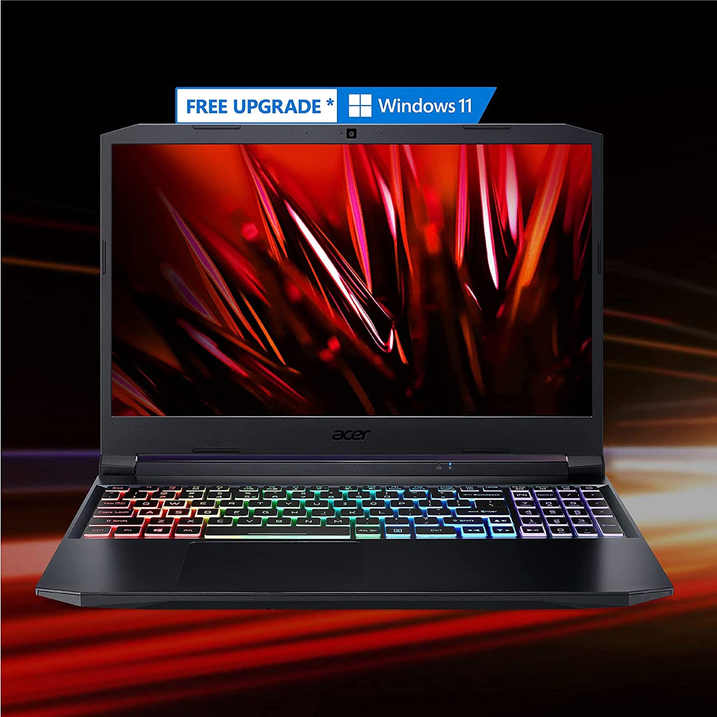 NH.QEHSI.001-Acer Nitro 5 gaming laptop Intel core i5 11th Gen (Windows 11 Home/8 GB/512 GB SSD/ NVIDIA® GeForce GTX 1650/144hz) AN515-57 with 39.6 cm (15.6 inches) IPS display