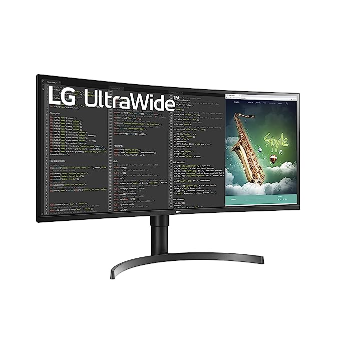 35WN75C-LG 35” QHD (3440 x 1440) Curved Monitor with sRGB 99% Color Gamut and HDR 10 and USB-Type C (94W Power Delivery)
