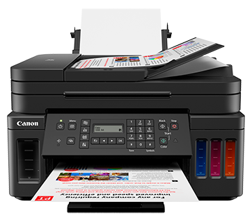 Canon Pixma G7070 All-in-One Wireless Ink Tank Color Printer with Network, FAX and ADF (Black)